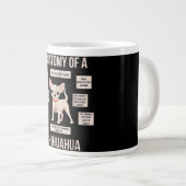 Funny Puppy Gift Anatomie van een Chihuahua Grote Koffiekop (Voorkant rechts)