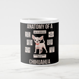 Funny Puppy Gift Anatomie van een Chihuahua Grote Koffiekop