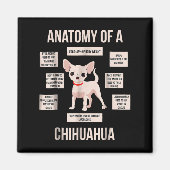 Funny Puppy Gift Anatomie van een Chihuahua Magneet (Voorkant)