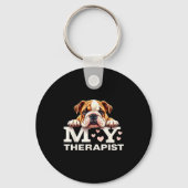Funny Puppy My Therast English Bulldog Dog  Sleutelhanger (Voorkant)