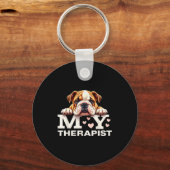 Funny Puppy My Therast English Bulldog Dog  Sleutelhanger (Voorkant)