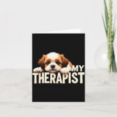 Funny Puppy My Therast Shih Tzu Dog  Kaart (Voorkant)