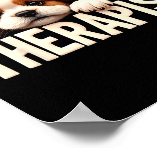 Funny Puppy My Therast Shih Tzu Dog Poster (Hoek)