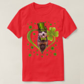 Funny Puppy Shamrock Australian Cattle Dog St T-shirt (Design voorkant)