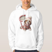 ​Funny Puppy "Snow Way I'm Leaving!" Winter Dog Hoodie (Voorkant)