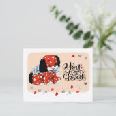 Funny  Puppy Valentijnsdag Briefkaarten (Staand voorkant)