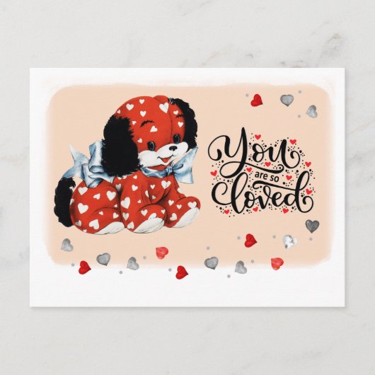 Funny Puppy Valentijnsdag Briefkaarten (Voorkant)