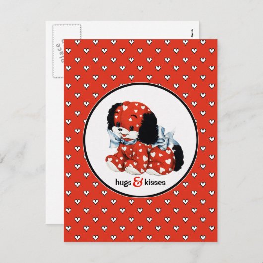 Funny  Puppy Valentijnsdag Feestdagenkaart (Voorkant / Achterkant)