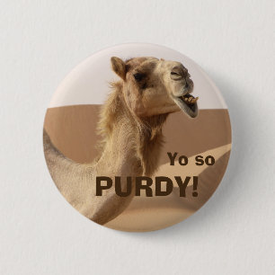 Funny Purdy Camel Foto Ronde Button 5,7 Cm