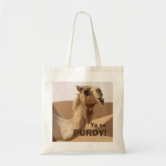 Funny Purdy Camel Foto Tote Bag (Voorkant)