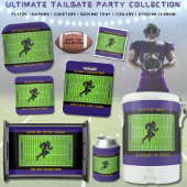 Funny Purple Football Game Day Coasters Kartonnen Onderzetters