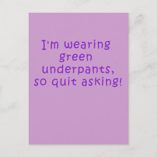 Funny Purple St. Patrick's Day t shirt Briefkaart