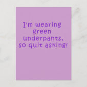 Funny Purple St. Patrick's Day t shirt Briefkaart (Voorkant)