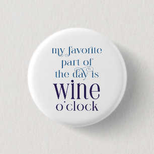 Funny Purple WIne O'Clock Ronde Button 3,2 Cm
