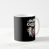 Funny Purrsion Kitty Cat Percussion Player Mu Koffiemok (Voorkant rechts)