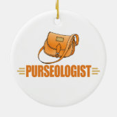 Funny Purse Lover Keramisch Ornament (Achterkant)