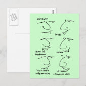 Funny put-down flirting - praat-koppen briefkaart (Voorkant / Achterkant)