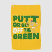 Funny Putting Trash Talk Putt Or Get Off Green Golfhanddoek (Voorkant)