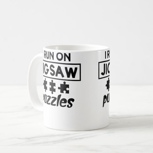 Funny Puzzle Lover Koffiemok (Voorkant links)