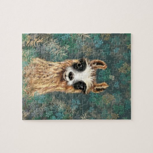 Funny Puzzle met Baby Llama - Hallo Legpuzzel (Horizontaal)