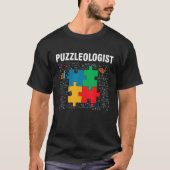 Funny Puzzleoloog Jigzaag Puzzles Wiskunde Lover T-shirt (Voorkant)