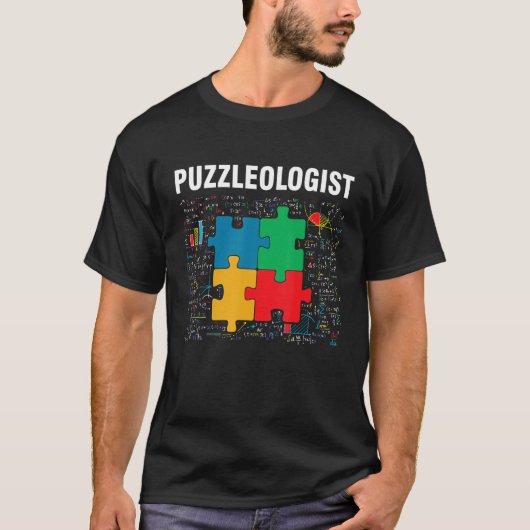 Funny Puzzleoloog Jigzaag Puzzles Wiskunde Lover T-shirt (Voorkant)