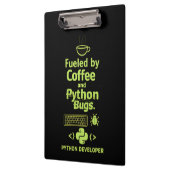 Funny Python Developer – Fueled by Coffee bugs Klembord (Links)
