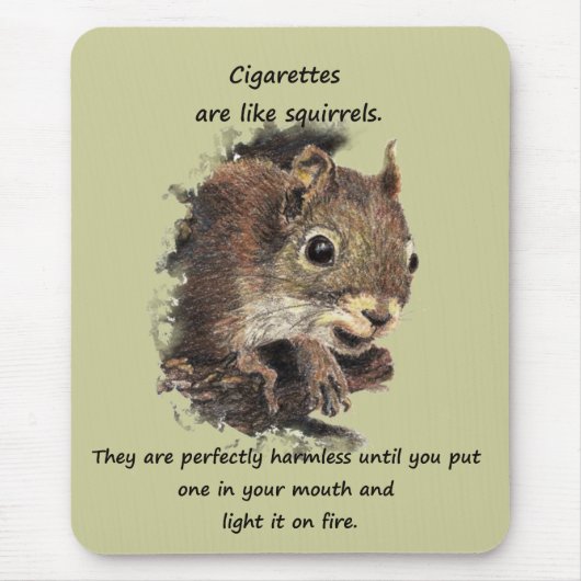 Funny Qo Smoking Motivatie Quote Muismat (Voorkant)