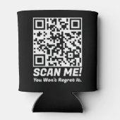 Funny QR Scan Me! Funny Regret Joke  Blikjeskoeler (Achterkant)