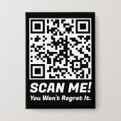 Funny QR Scan Me! Funny Regret Joke  Button (Voorkant)
