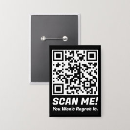 Funny QR Scan Me! Funny Regret Joke  Button
