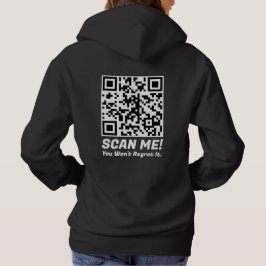 Funny QR Scan Me! Funny Regret Joke  Hoodie