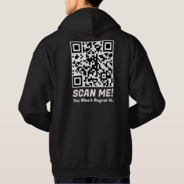Funny QR Scan Me! Funny Regret Joke  Hoodie
