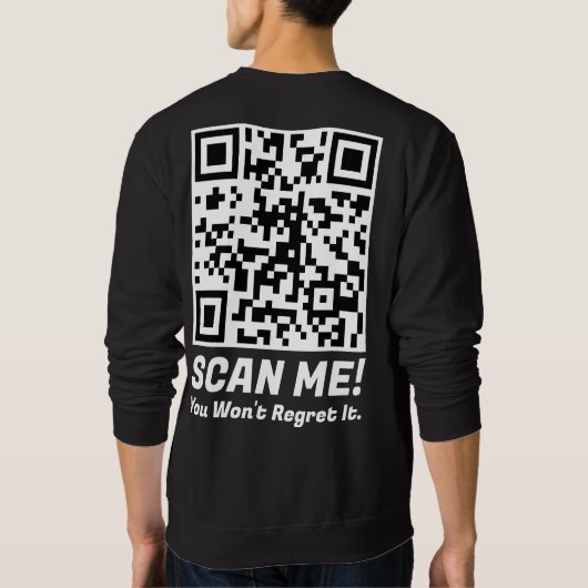 Funny QR Scan Me! Funny Regret Joke  Trui (Achterkant)