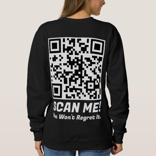 Funny QR Scan Me! Funny Regret Joke  Trui (Achterkant)