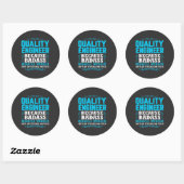 Funny Quality Engineer Quote, Quality Engineer Ronde Sticker (Vel)