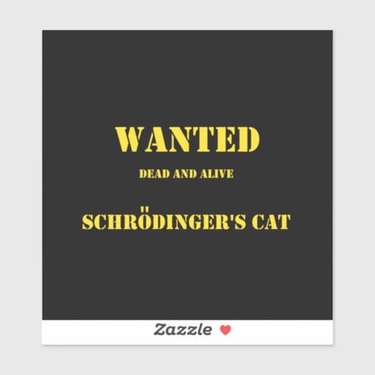 Funny Quantum Joke: Schrödinger’s Cat on the Loose Sticker (Vel)