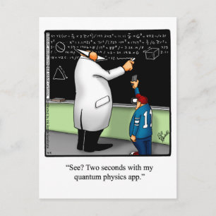 Funny "Quantum Physics App" Briefkaart