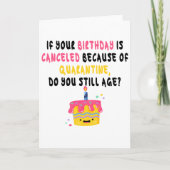 Funny Quarantine Birthday Kaart (Voorkant)