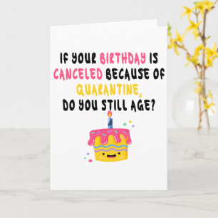 Funny Quarantine Birthday Kaart