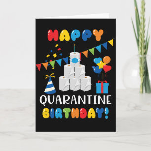 Funny Quarantine Happy Birthday Kaart
