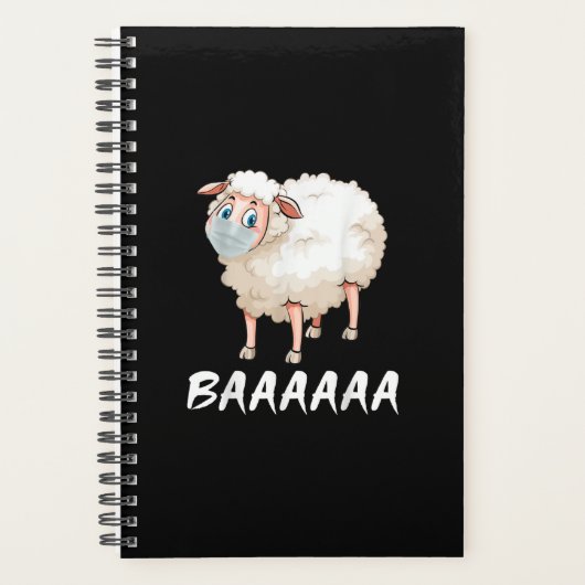 Funny Quarantine | Masker Sheep Trendy Gifts Planner (Voorkant)