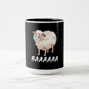 Funny Quarantine Masker Sheep Trendy Gifts Tweekleurige Koffiemok
