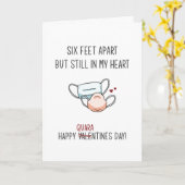Funny Quarantine Social Distancing Valentijnsdag Kaart (Gele Bloem)