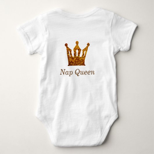 Funny Queen Baby Jersey Bodysuit (Achterkant)