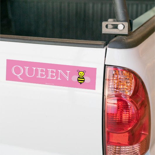 Funny Queen Bee Bumpersticker (Op Truck)