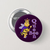 Funny Queen Bee Ronde Button 5,7 Cm (Voorkant /achterkant)