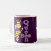 Funny Queen Bee Tweekleurige Koffiemok (Voorkant links)
