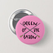 Funny Queen of Baton Conductor Gift Ronde Button 5,7 Cm (Voorkant /achterkant)