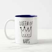 Funny Queen of Naps Crown Coffee Tweekleurige Koffiemok (Links)